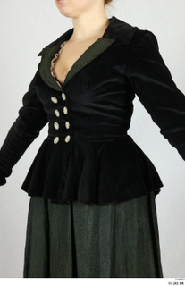  Photos Woman in Historical Dress 60 19th century Historical clothing black jacket upper body 0002.jpg